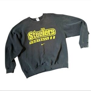 Vintage Nike Pro Line Faded Pittsburgh Steelers Football Crewneck Sweatshirt